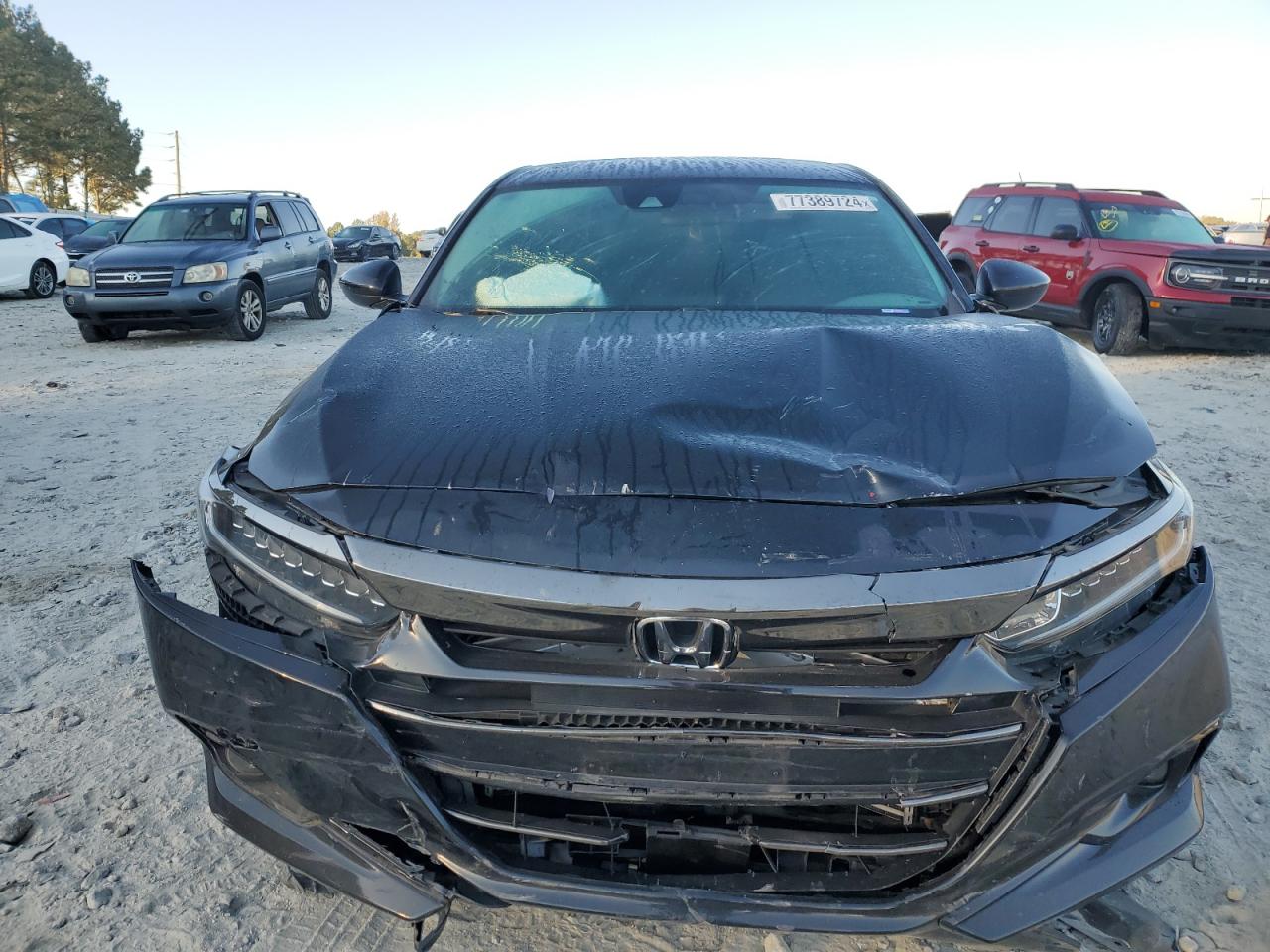 2021 Honda Accord VIN 1HGCV1F39MA102839 Copart auction photo, front end / side damage thumbnail 5