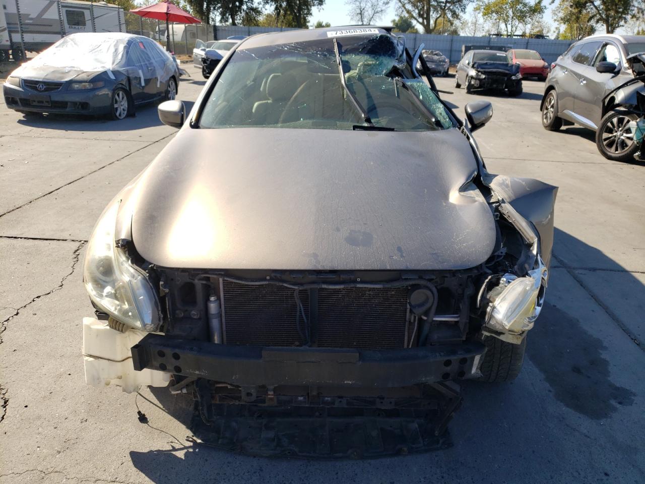 2011 Infiniti G VIN JN1CV6AR4BM412712 Copart auction photo, all over damage thumbnail 5
