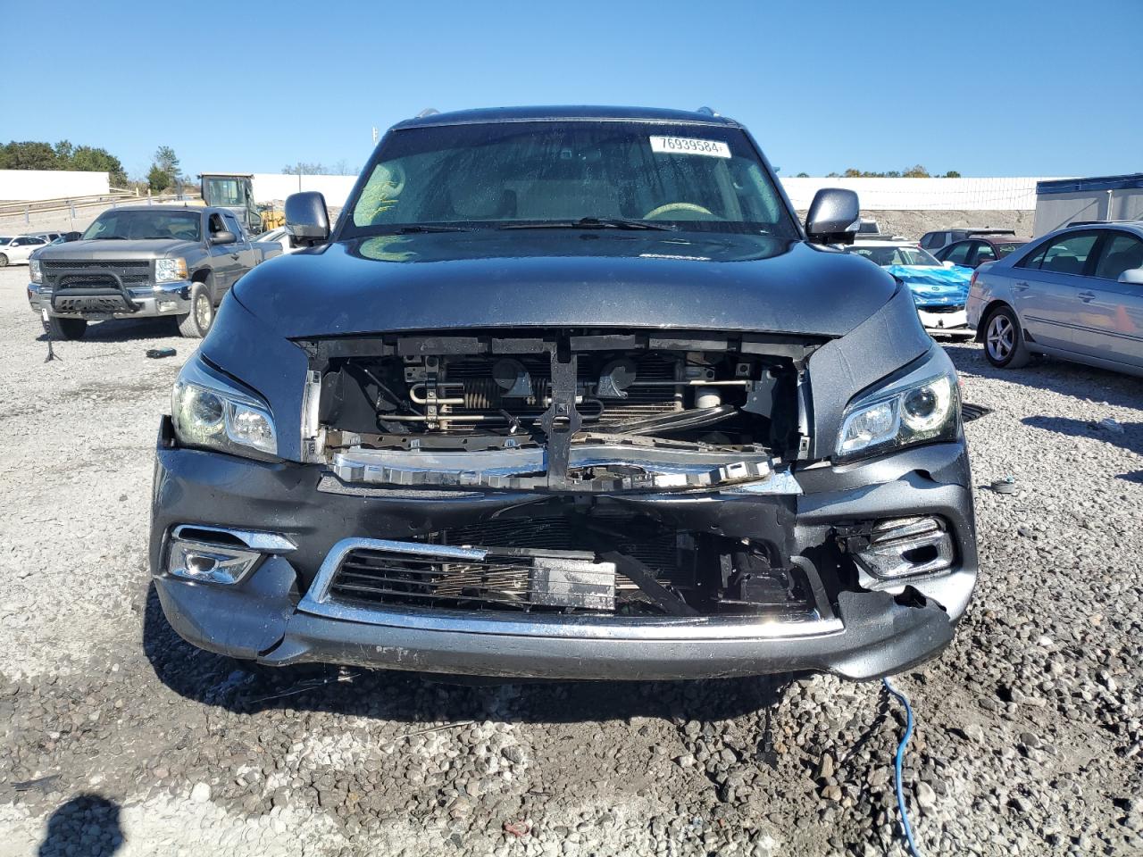 2016 Infiniti QX80 VIN JN8AZ2NE8G9124215 Copart auction photo, front end damage thumbnail 5