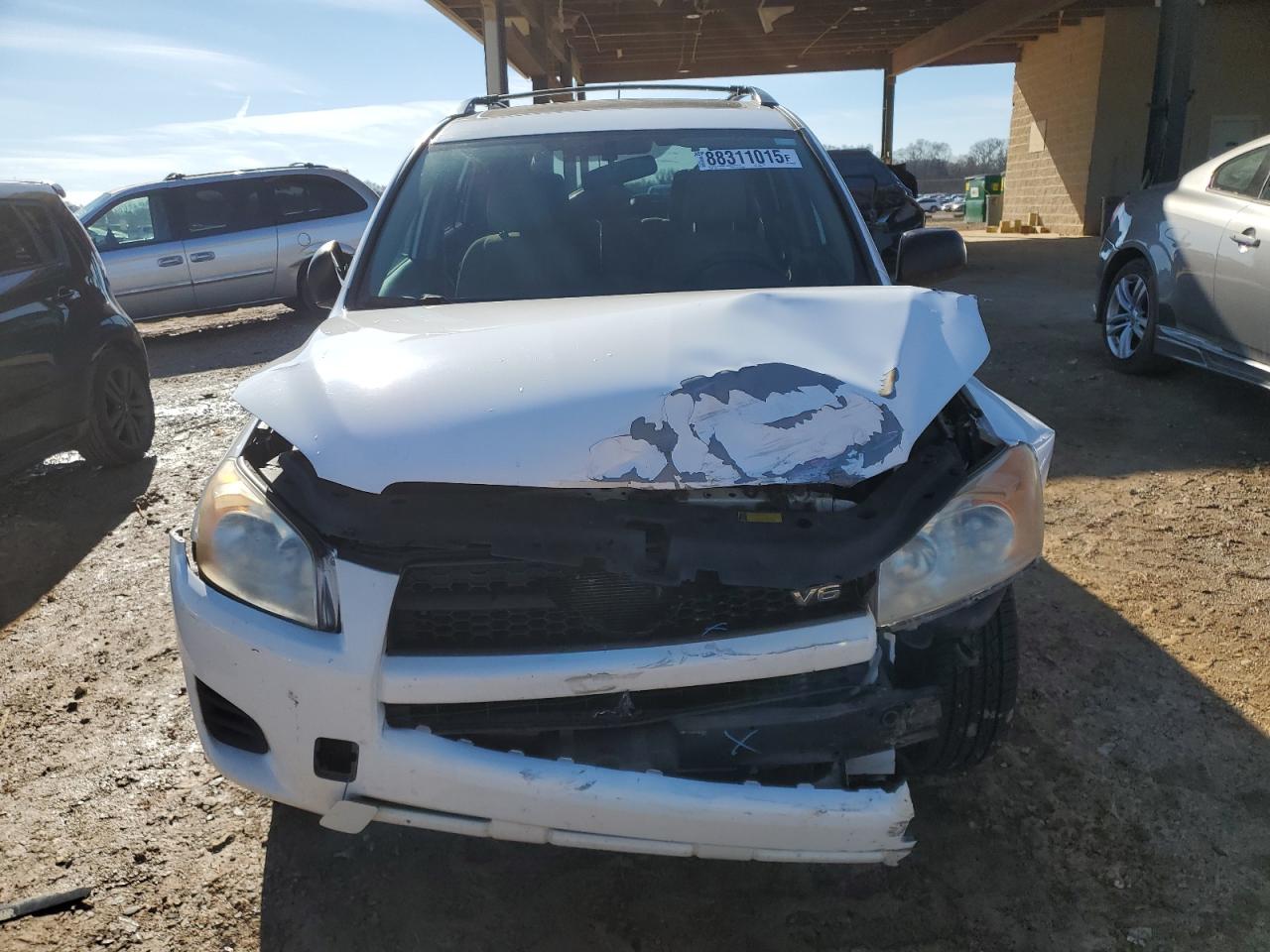 2012 Toyota RAV 4 VIN 2T3ZK4DV7CW018381 Copart auction photo, front end / side damage thumbnail 5