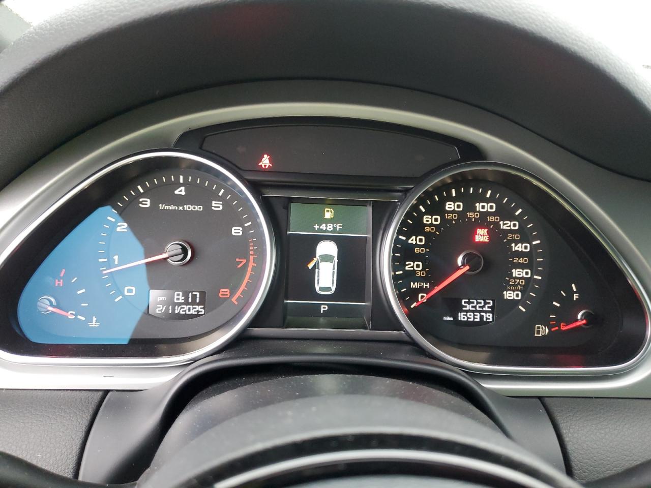 2013 Audi Q7 VIN WA1DGAFE2DD008616 Copart auction photo, all over damage thumbnail 9