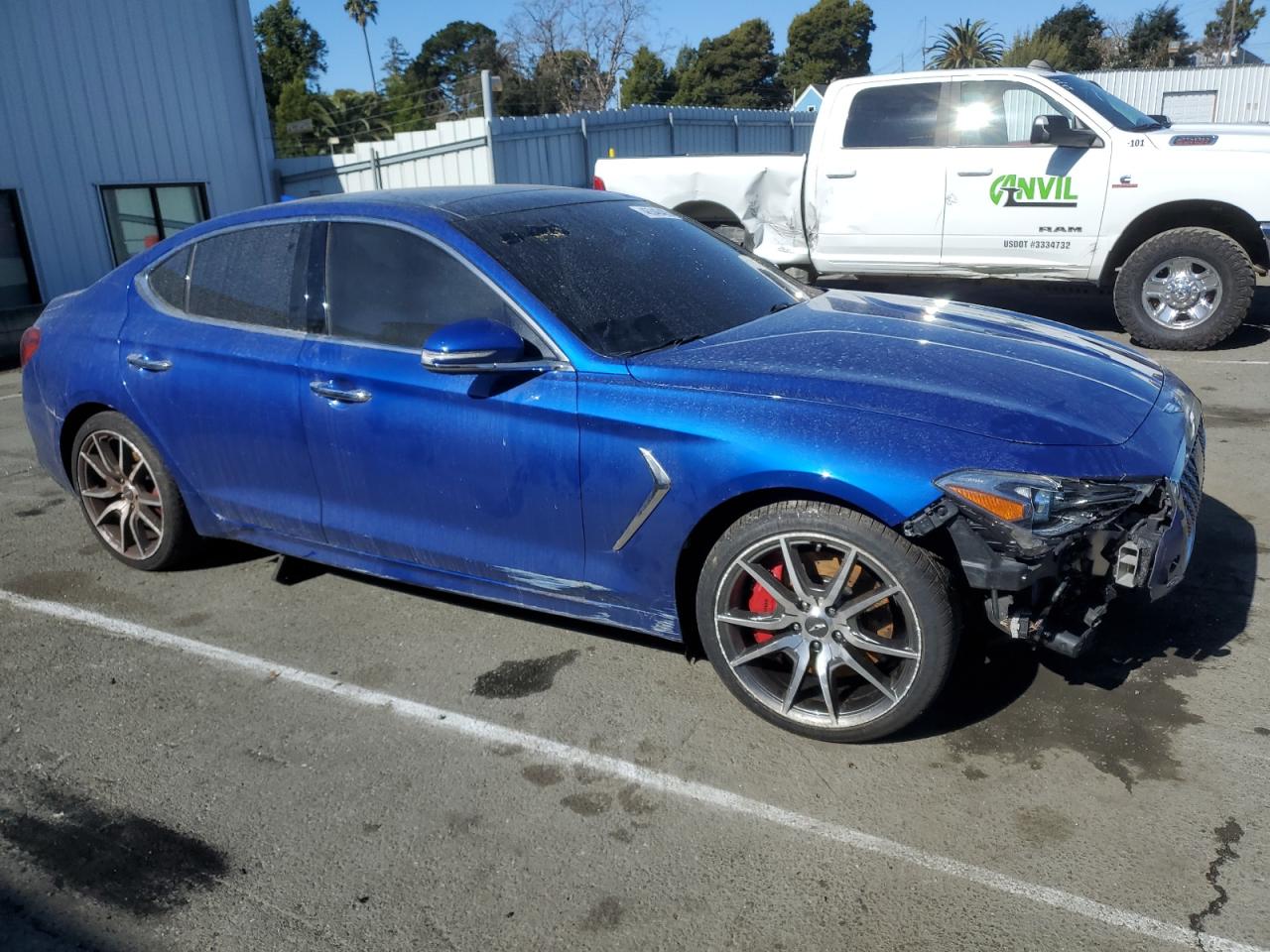 2019 Genesis G70 VIN KMTG34LE2KU017061 Copart auction photo, front end damage thumbnail 4
