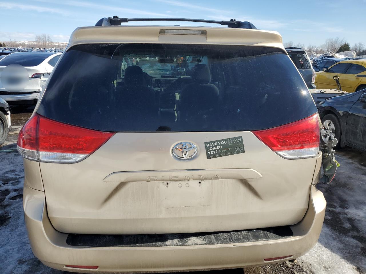 2011 Toyota Sienna VIN 5TDKK3DC3BS033499 Copart auction photo, all over damage thumbnail 6