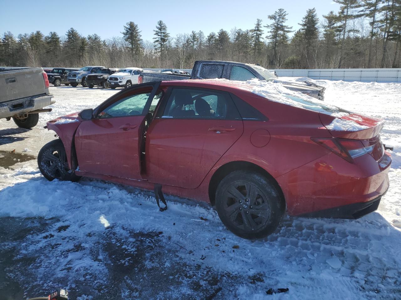 2021 Hyundai Elantra VIN 5NPLM4AG0MH019466 Copart auction photo, front end damage thumbnail 2