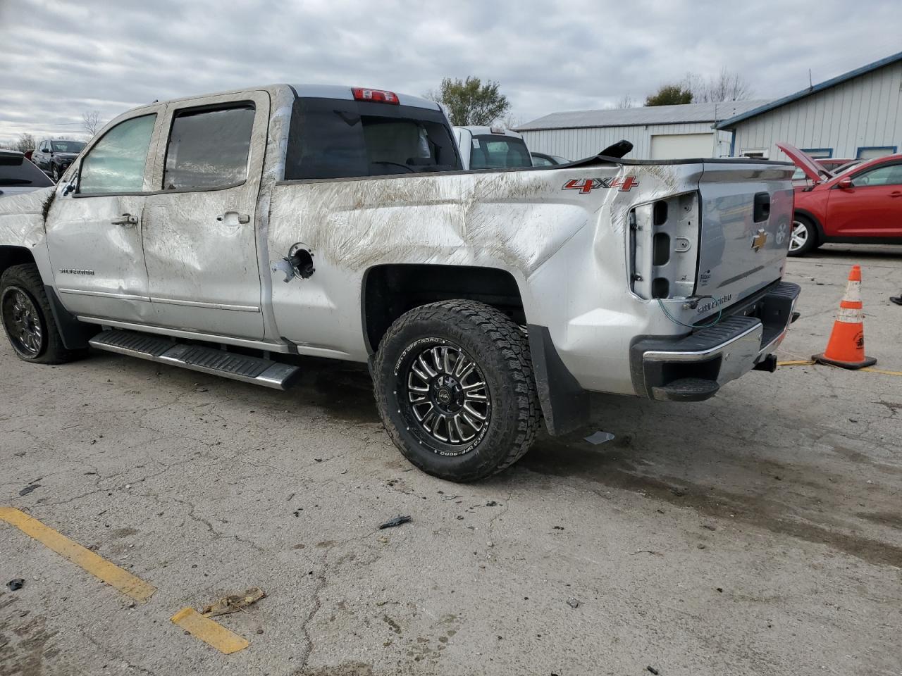 2017 Chevrolet Silverado VIN 3GCUKREC6HG193975 Copart auction photo, rollover damage thumbnail 2