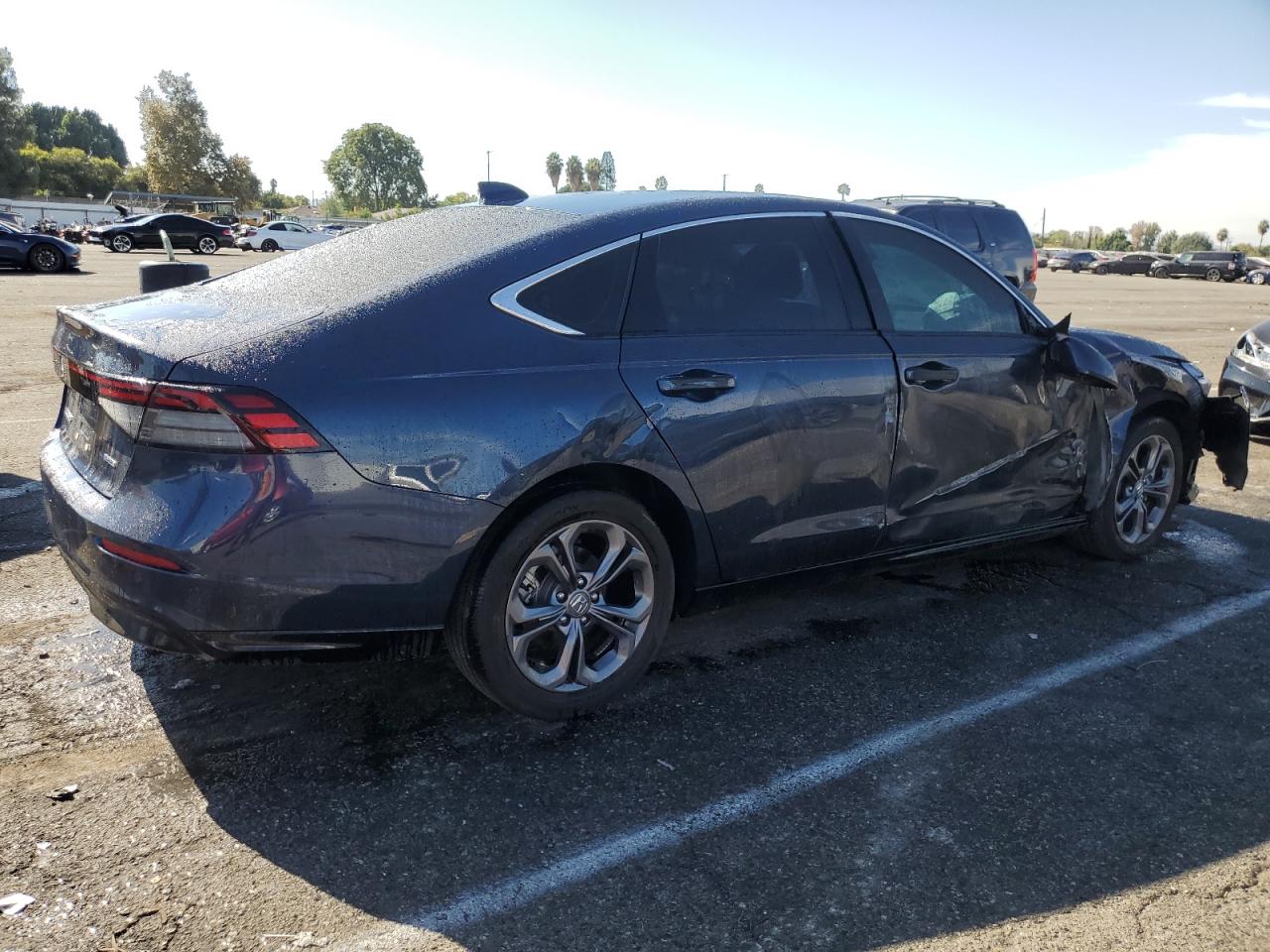2024 Honda Accord VIN 1HGCY2F6XRA077299 Copart auction photo, front end / side damage thumbnail 3