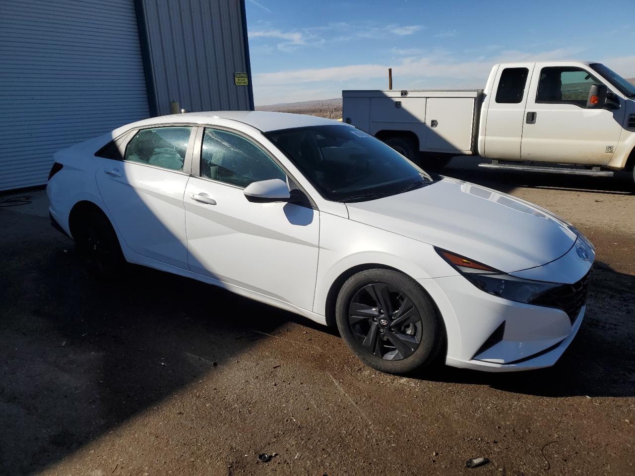 2021 Hyundai Elantra VIN KMHLM4AJ1MU010708 Copart auction photo, front end / side damage thumbnail 4
