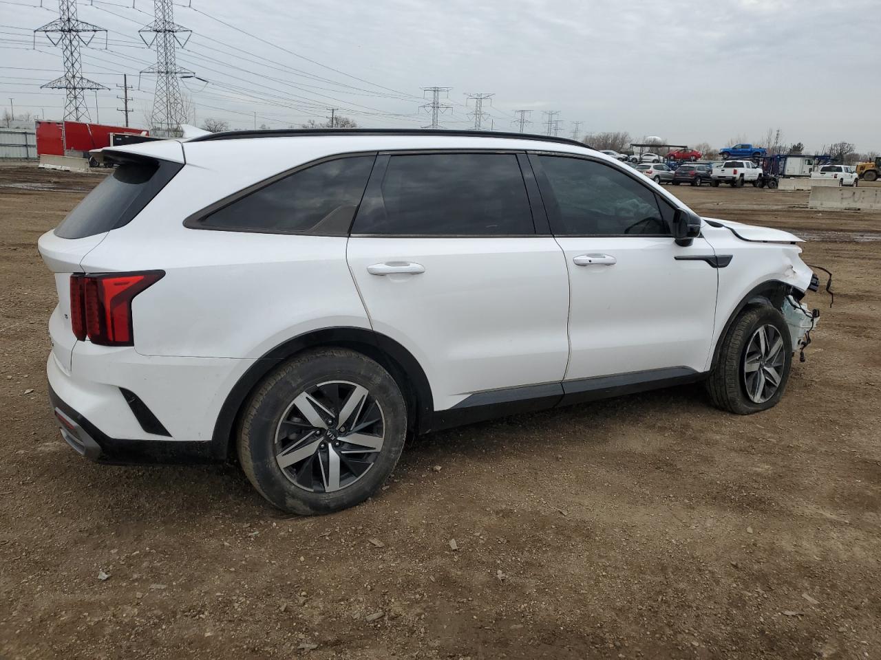 2021 KIA Sorento VIN 5XYRL4LC7MG001125 Copart auction photo, front end / minor dent/scratches damage thumbnail 3