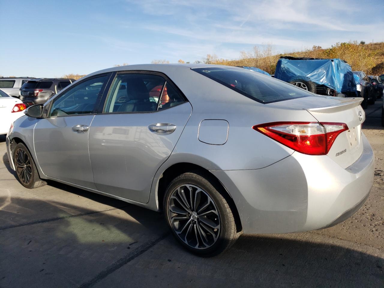2015 Toyota Corolla VIN 2T1BURHE5FC360851 Copart auction photo, front end / hail damage thumbnail 2