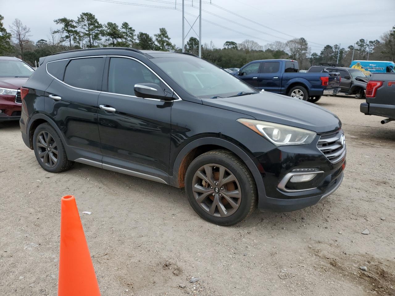 2017 Hyundai Santa Fe VIN 5XYZW4LA8HG480862 Copart auction photo, mechanical damage thumbnail 4