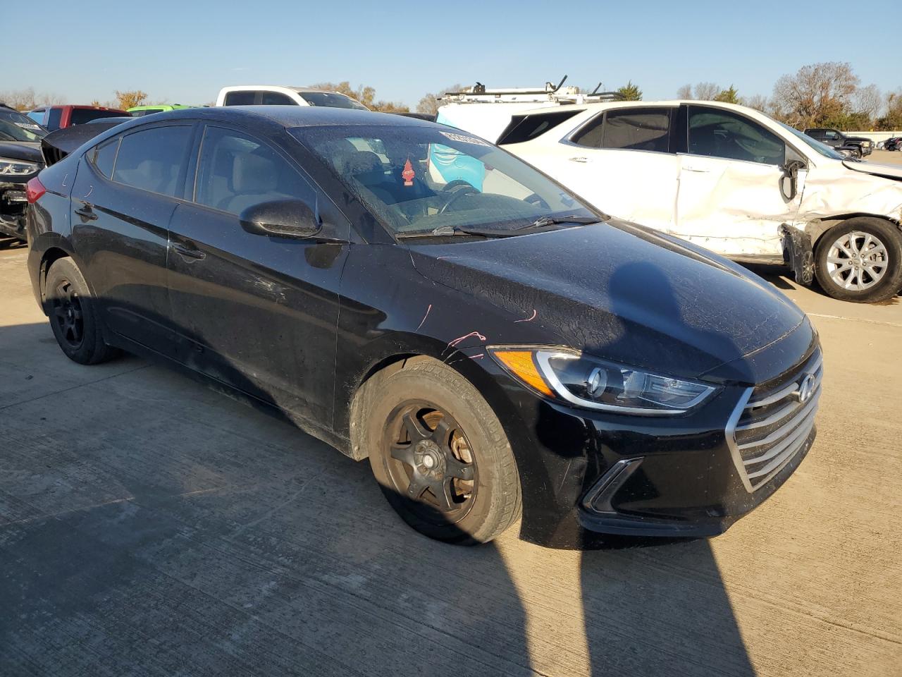 2017 Hyundai Elantra VIN 5NPD84LF7HH015501 Copart auction photo, side / front end damage thumbnail 4