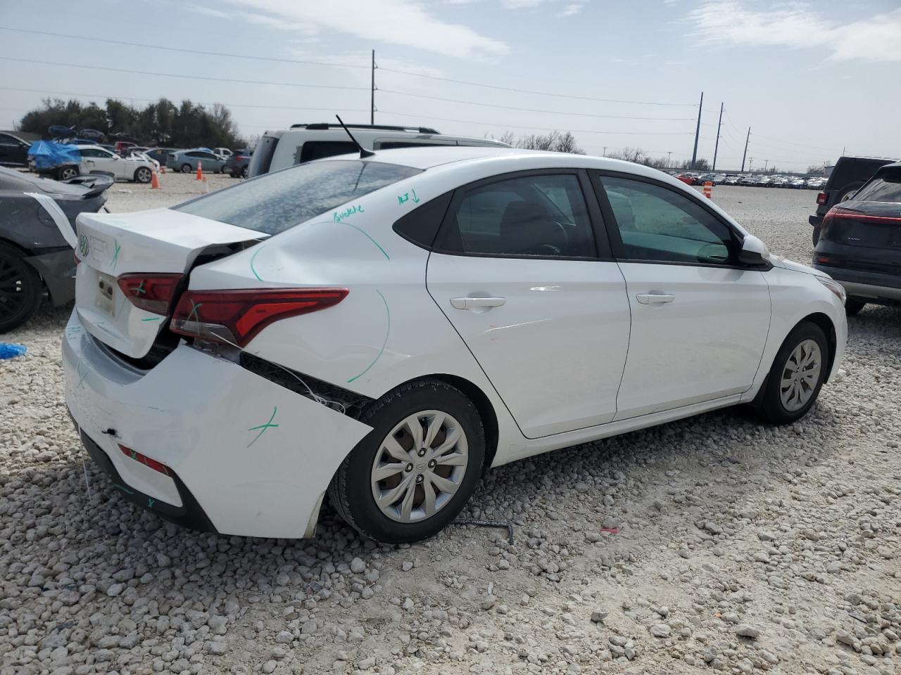 2018 Hyundai Accent VIN 3KPC24A31JE033525 Copart auction photo, rear end damage thumbnail 3