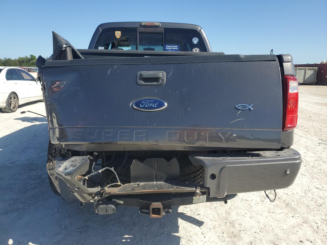 2008 Ford F250 VIN 1FTSW21538EC91573 Copart auction photo, rear end damage thumbnail 6