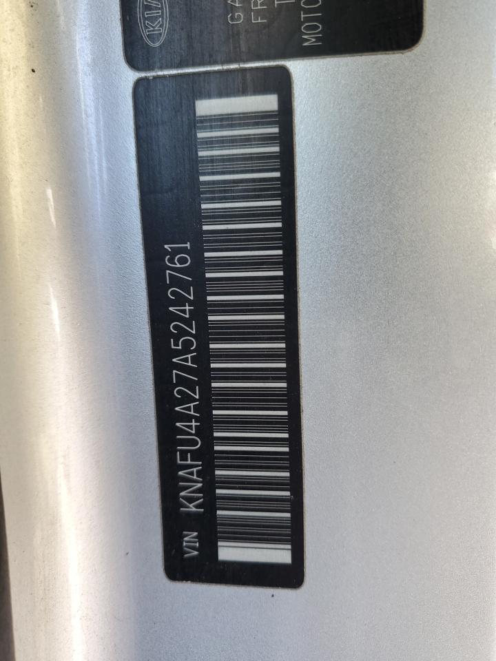 2010 KIA Forte VIN KNAFU4A27A5242761 Copart auction photo, front end damage thumbnail 12