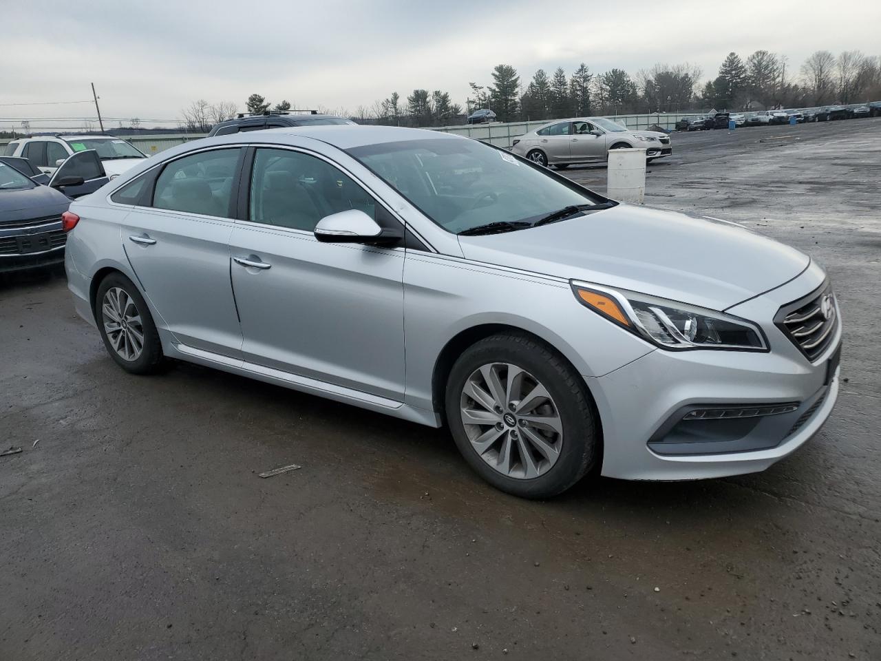 2015 Hyundai Sonata VIN 5NPE34AF7FH236504 Copart auction photo, rear end damage thumbnail 4
