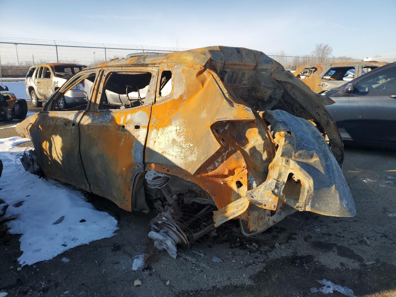 2021 Jeep Compass VIN 3C4NJDCB8MT515487 Copart auction photo, burn / undercarriage damage thumbnail 2