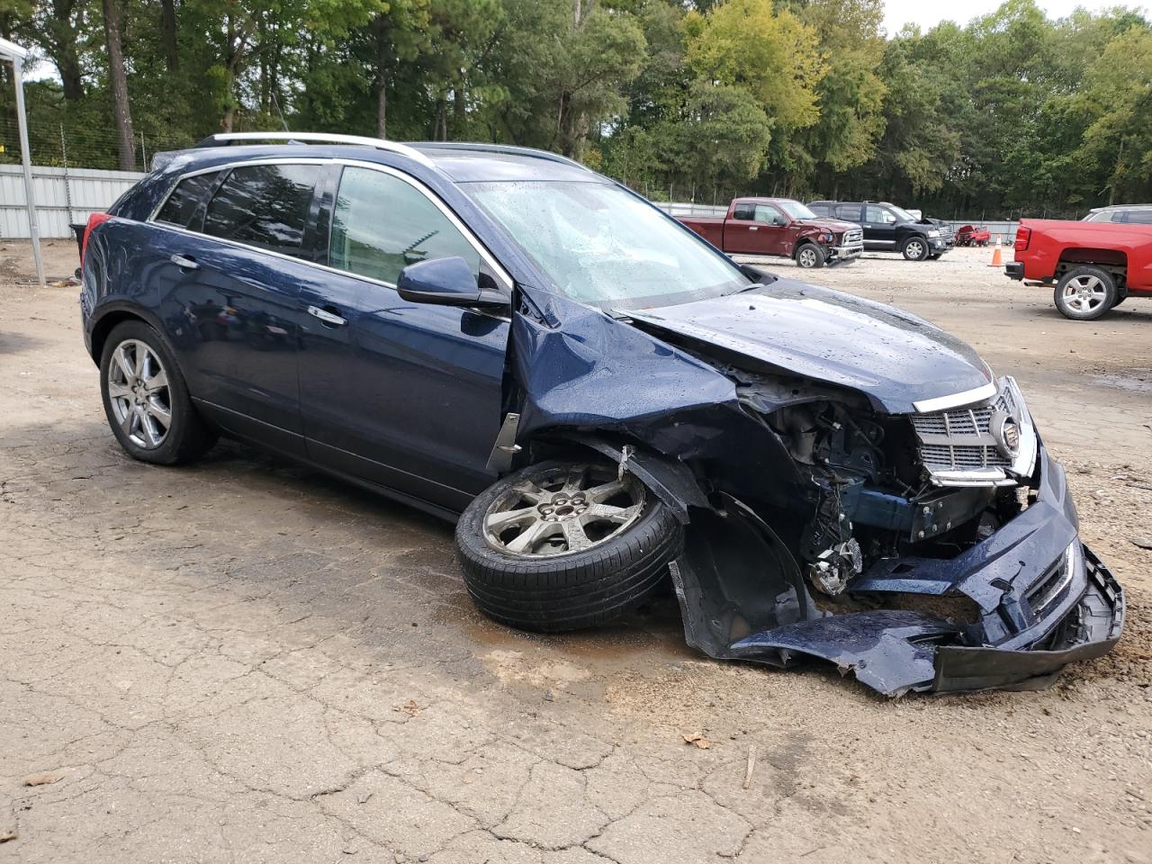 2010 Cadillac SRX VIN 3GYFNCEY2AS501908 Copart auction photo, front end / top/roof damage thumbnail 4