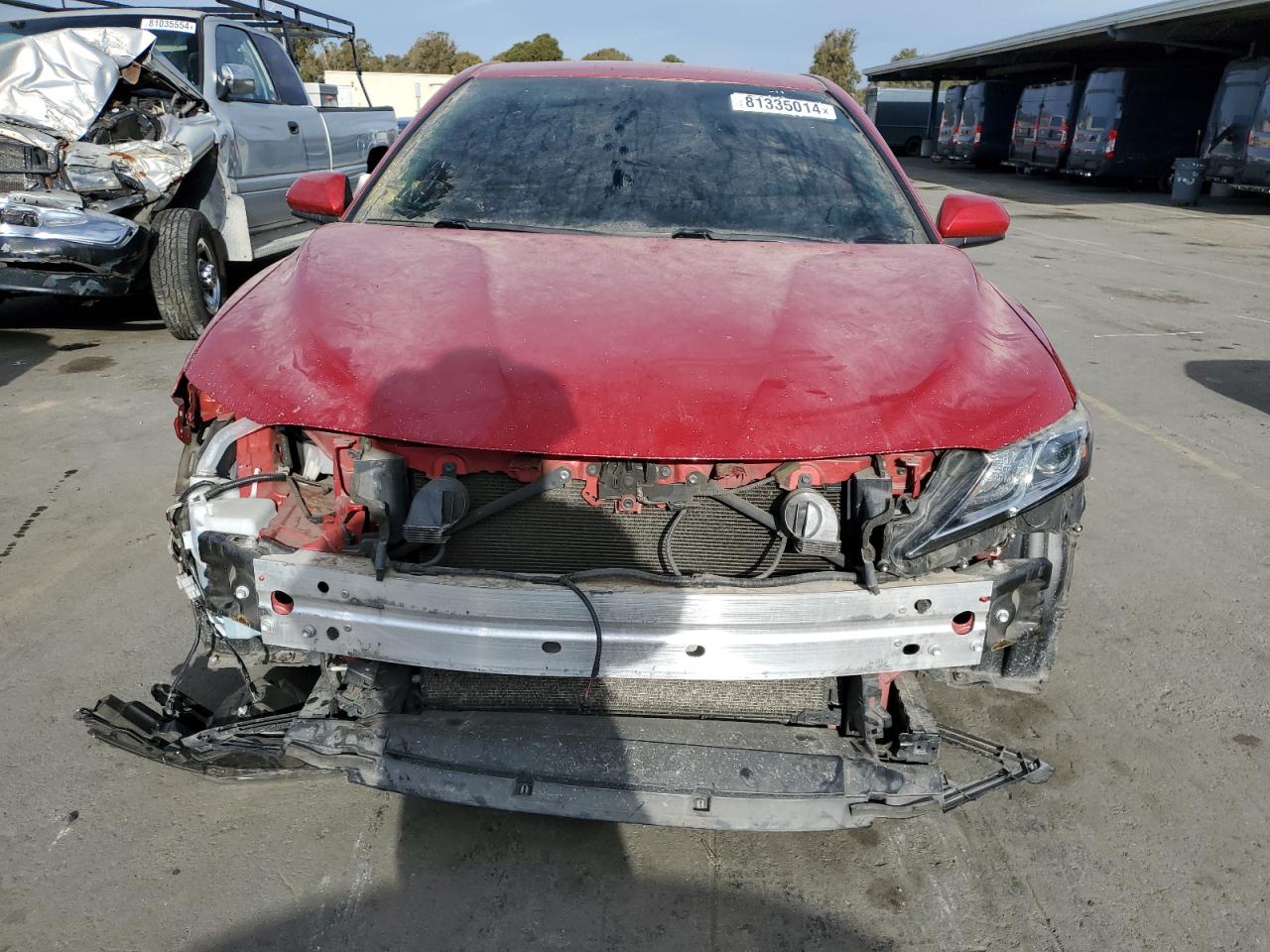 2020 Toyota Camry VIN 4T1G11AKXLU369779 Copart auction photo, front end / rear end damage thumbnail 5