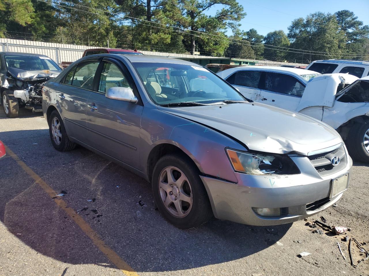 2006 Hyundai Sonata VIN 5NPEU46C76H111739 Copart auction photo, front end damage thumbnail 4
