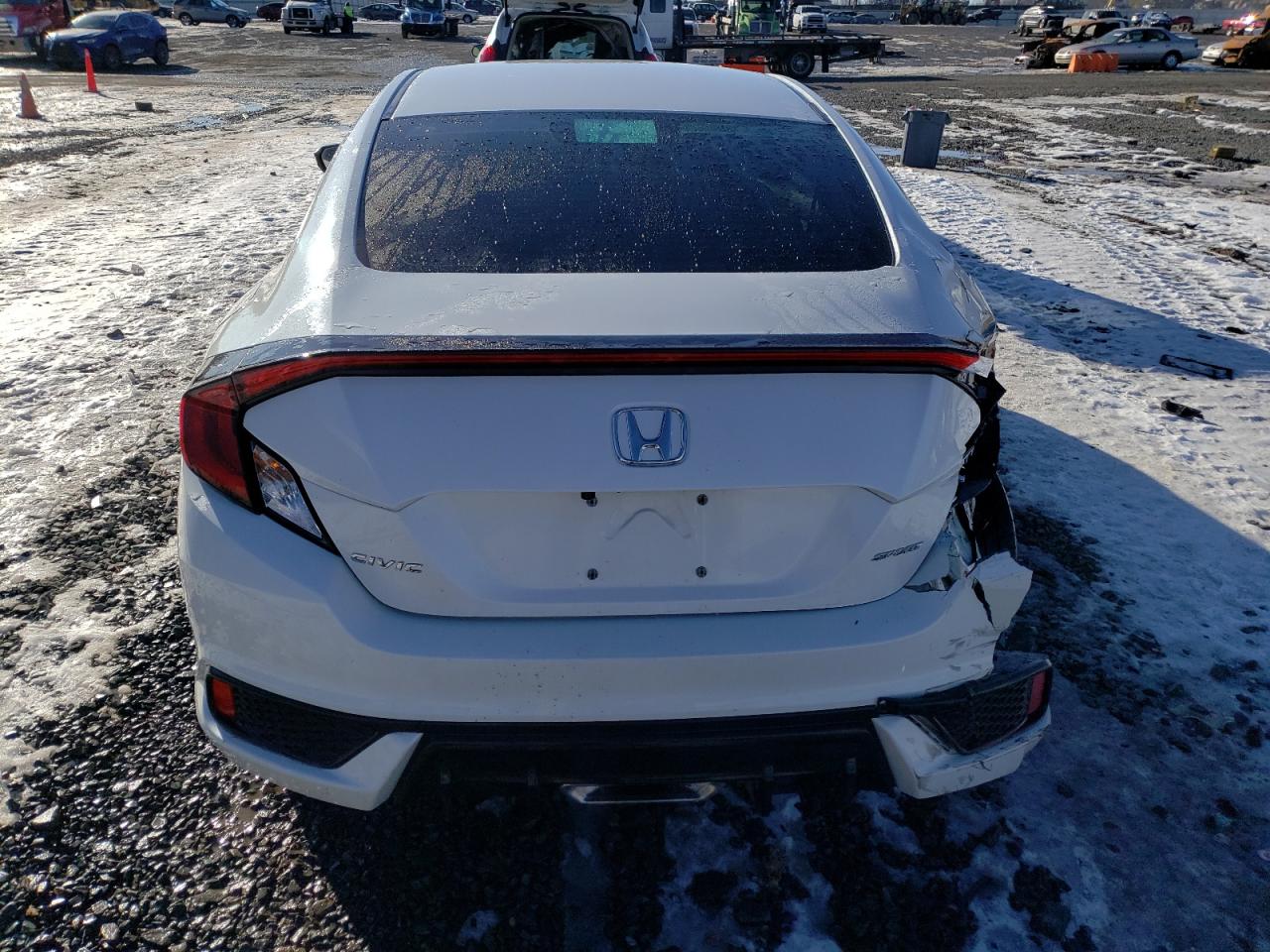 2019 Honda Civic VIN 2HGFC4B88KH300655 Copart auction photo, rear end / side damage thumbnail 6