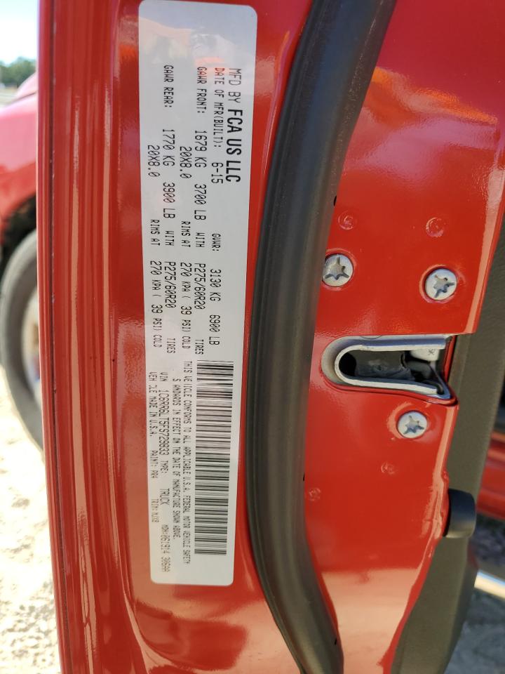2015 RAM 1500 VIN 1C6RR6LT5FS729833 Copart auction photo, front end damage thumbnail 14