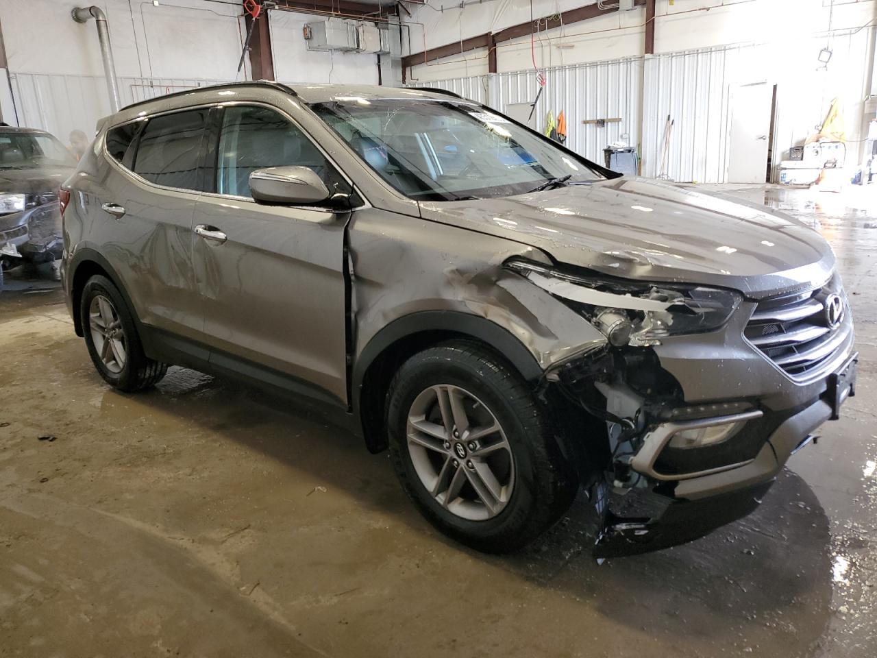 2017 Hyundai Santa Fe VIN 5XYZUDLB1HG433719 Copart auction photo, front end / side damage thumbnail 4
