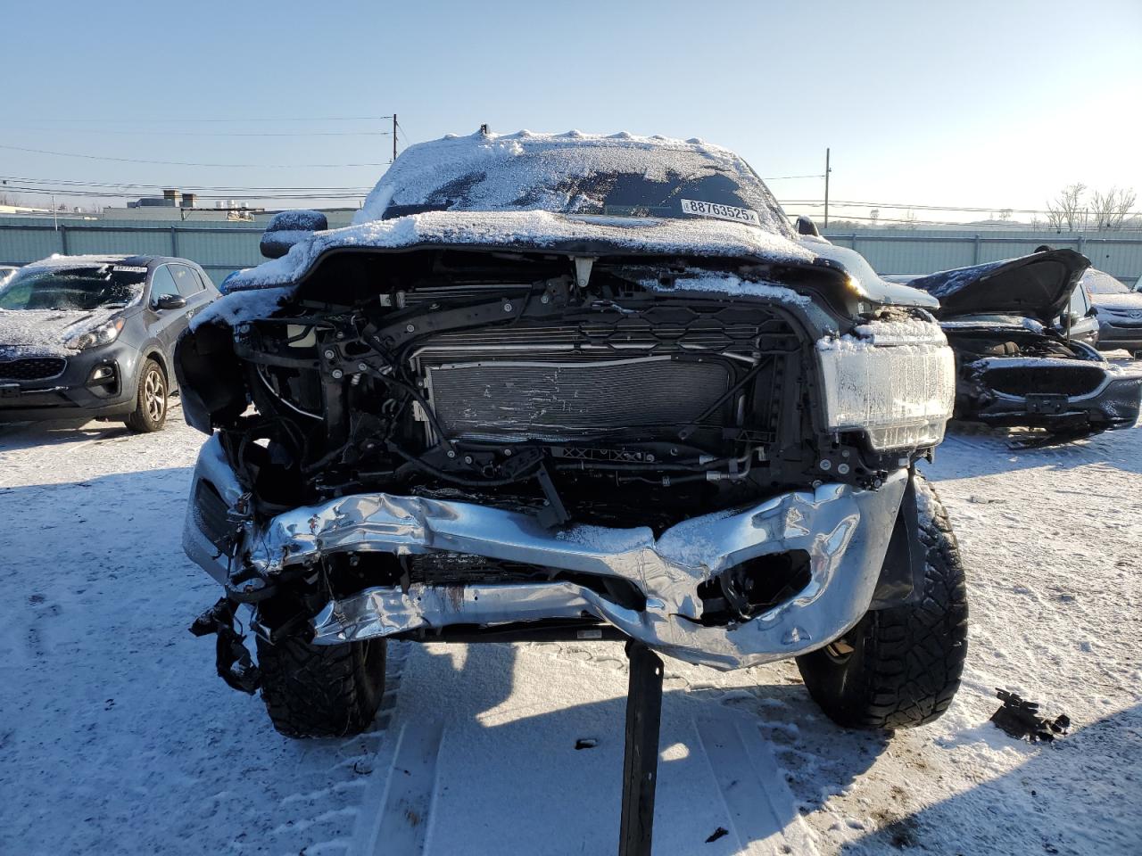 2021 RAM 2500 VIN 3C6UR5CL8MG609050 Copart auction photo, front end / side damage thumbnail 5