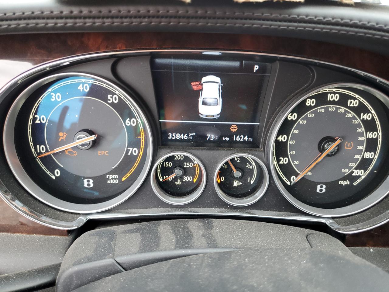 2014 Bentley Flying spur VIN SCBEC9ZA9EC096023 Copart auction photo, front end / rear end damage thumbnail 9