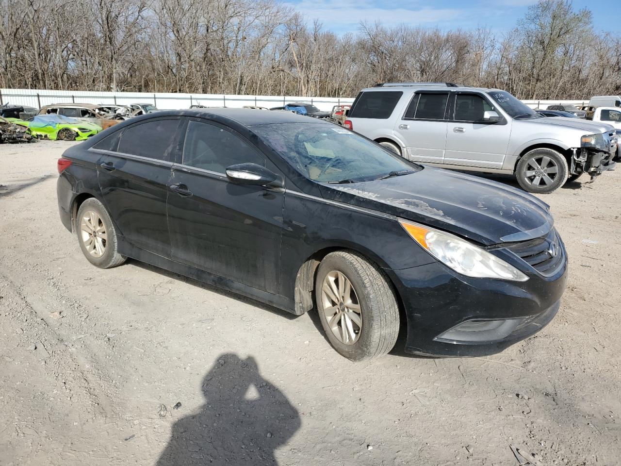 2014 Hyundai Sonata VIN 5NPEB4AC9EH940646 Copart auction photo, front end / undercarriage damage thumbnail 4