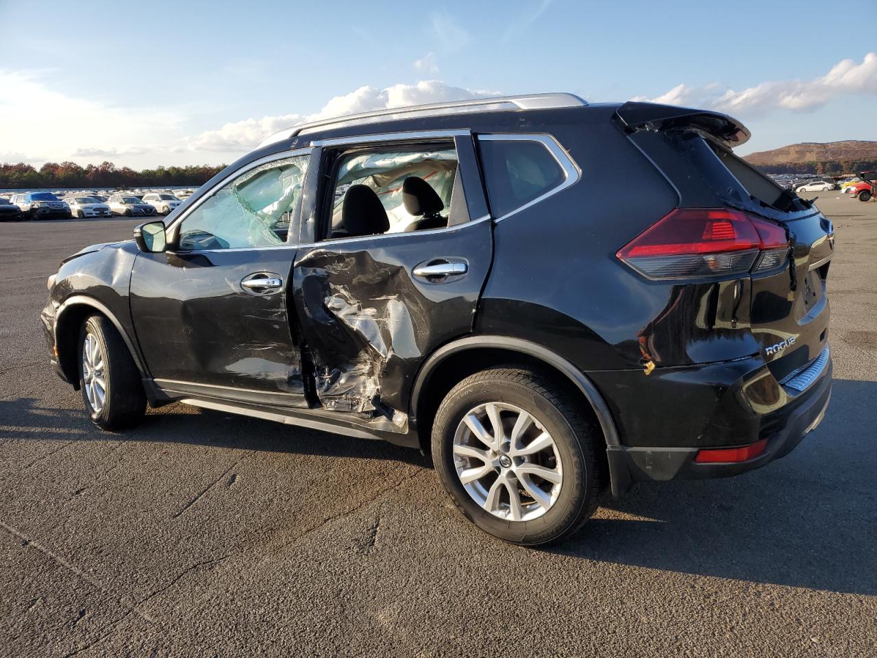 2018 Nissan Rogue VIN KNMAT2MV1JP596354 Copart auction photo, rollover damage thumbnail 2