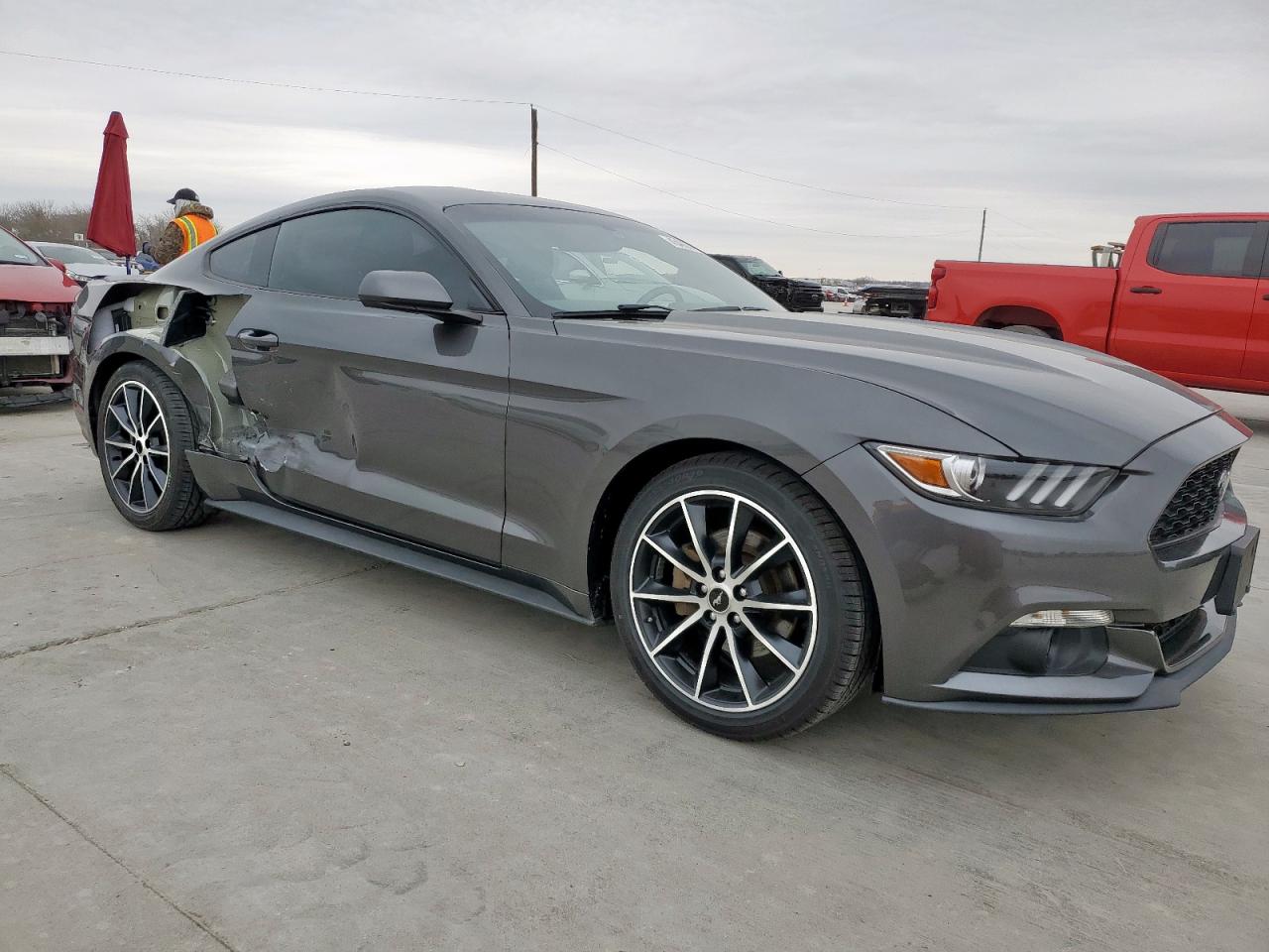 2016 Ford Mustang VIN 1FA6P8TH1G5220126 Copart auction photo, side / rear end damage thumbnail 4