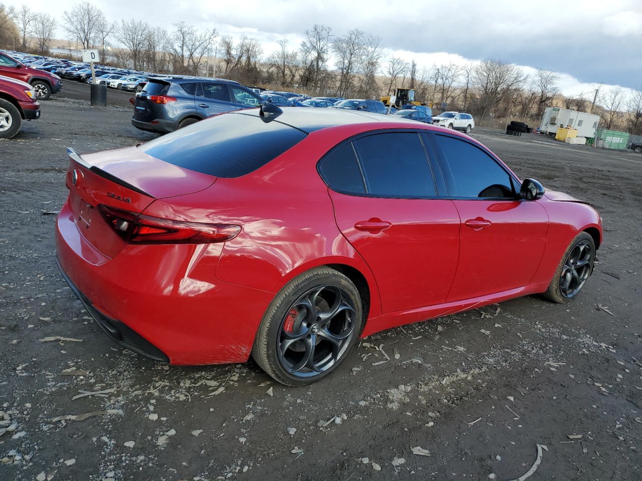 2021 Alfa Romeo Giulia VIN ZARFANBN4M7640910 Copart auction photo, all over damage thumbnail 3