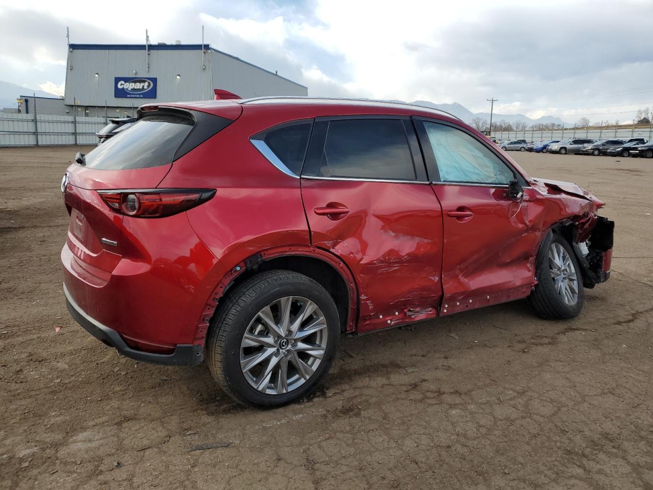 2021 Mazda CX-5 VIN JM3KFBDM9M0344214 Copart auction photo, side / front end damage thumbnail 3