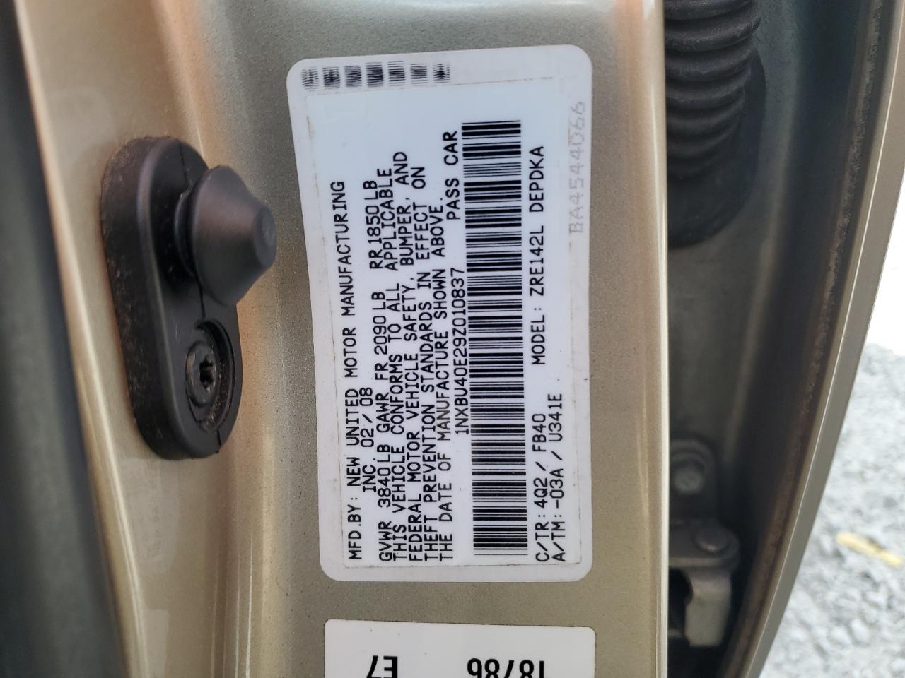 2009 Toyota Corolla VIN 1NXBU40E29Z010837 Copart auction photo, front end damage thumbnail 14