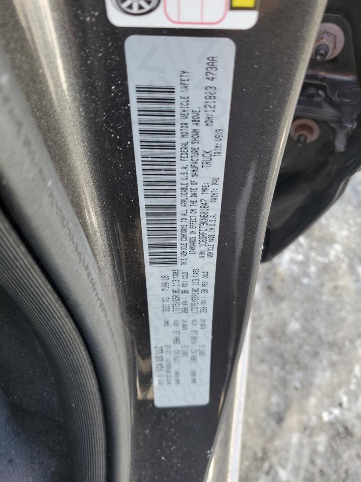 2019 RAM 1500 VIN 1C6SRFCT9KN601847 Copart auction photo, rear end damage thumbnail 12
