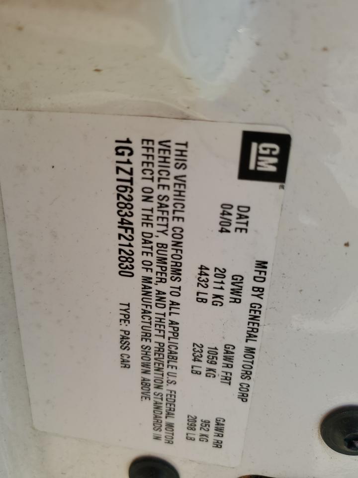 2004 Chevrolet Malibu VIN 1G1ZT62834F212830 Copart auction photo, undercarriage damage thumbnail 14