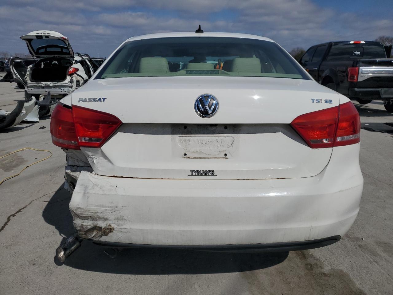 2014 Volkswagen Passat VIN 1VWBS7A34EC097369 Copart auction photo, rear end damage thumbnail 6