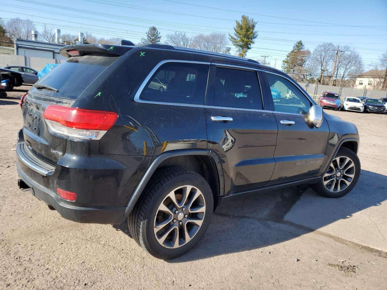 2018 Jeep Grand Cherokee VIN 1C4RJFBG7JC149216 Copart auction photo, side / front end damage thumbnail 3