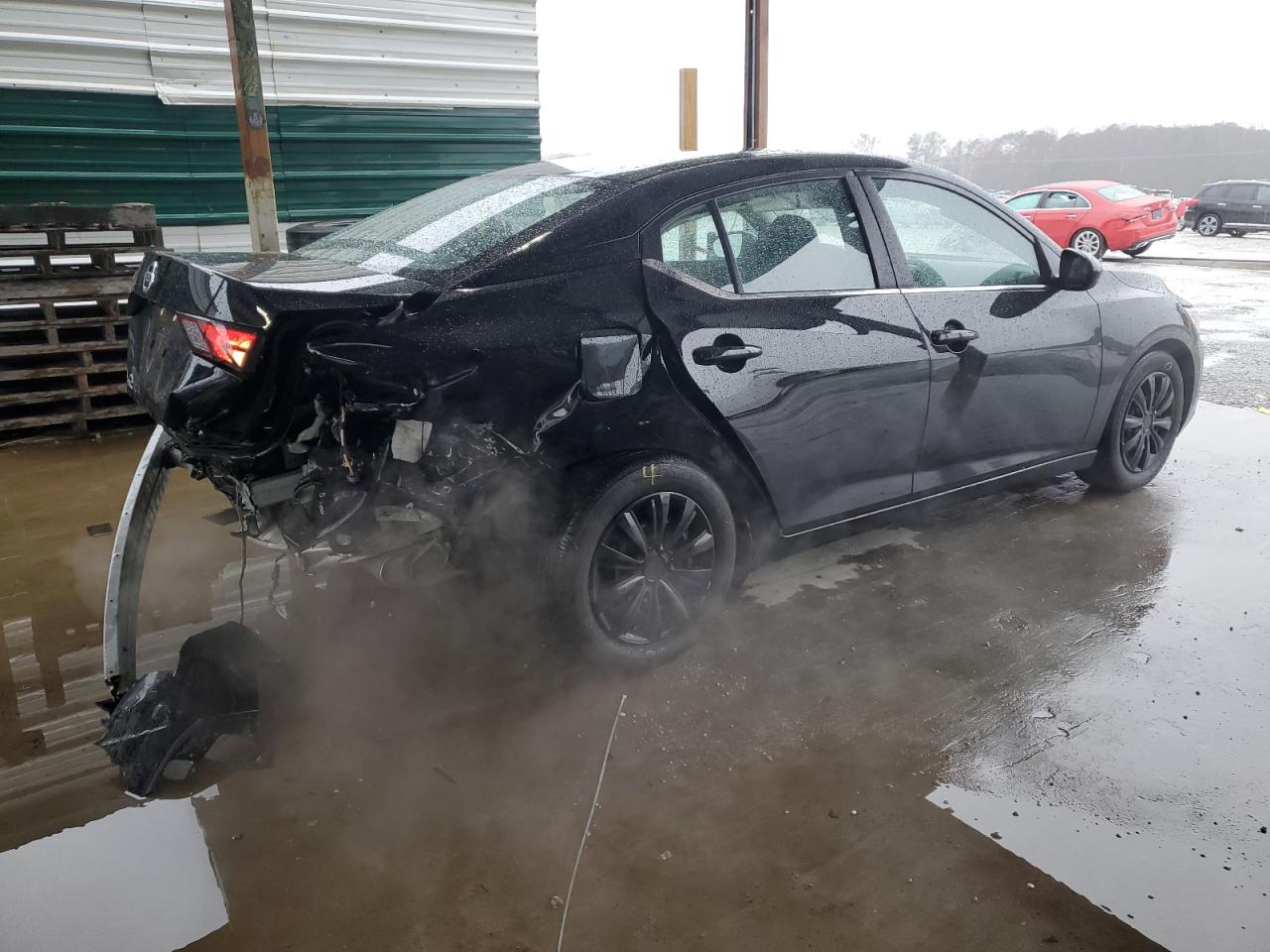 2022 Nissan Sentra VIN 3N1AB8BV8NY243884 Copart auction photo, rear end / side damage thumbnail 3