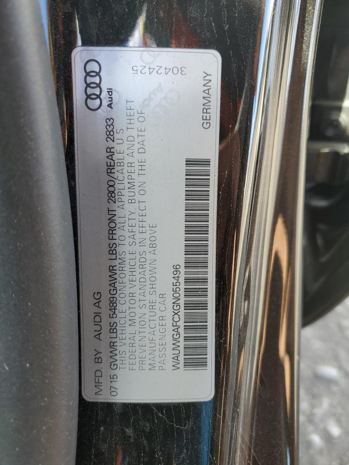 2016 Audi A7 VIN WAUWGAFCXGN055496 Copart auction photo, rear end damage thumbnail 13