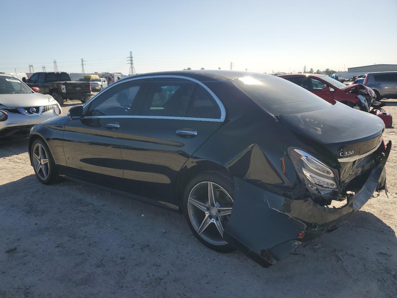 2015 Mercedes-Benz C-klasse VIN 55SWF4KB4FU007587 Copart auction photo, rear end damage thumbnail 2