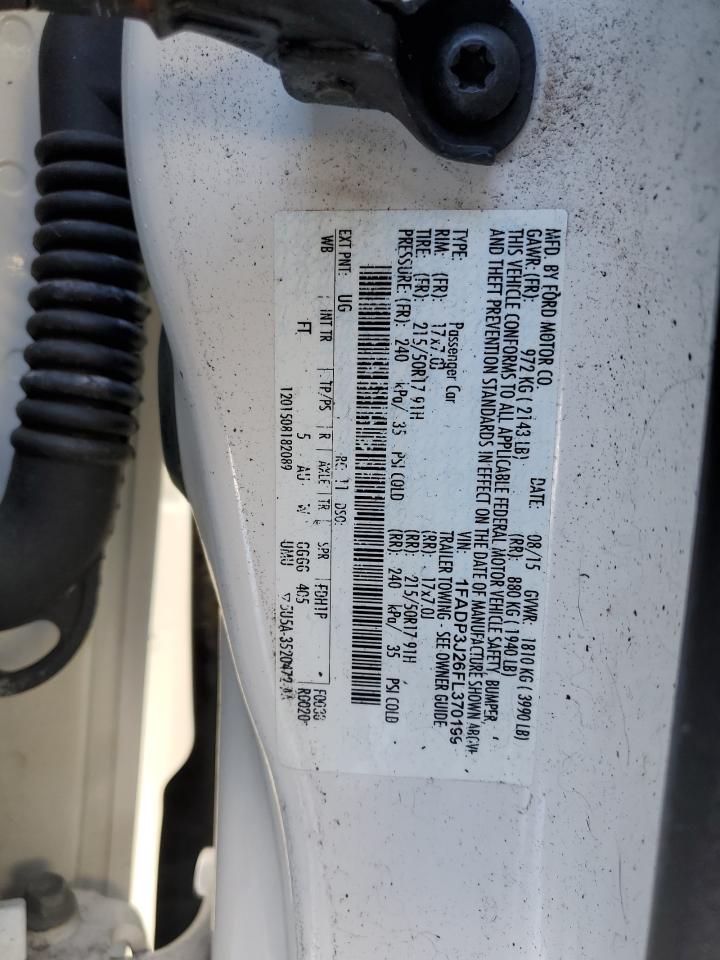2015 Ford Focus VIN 1FADP3J26FL370199 Copart auction photo, all over damage thumbnail 12