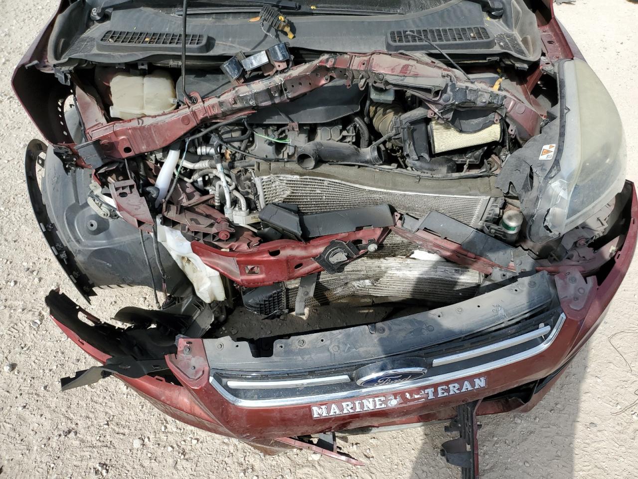2014 Ford Escape VIN 1FMCU0J9XEUA44985 Copart auction photo, front end damage thumbnail 13