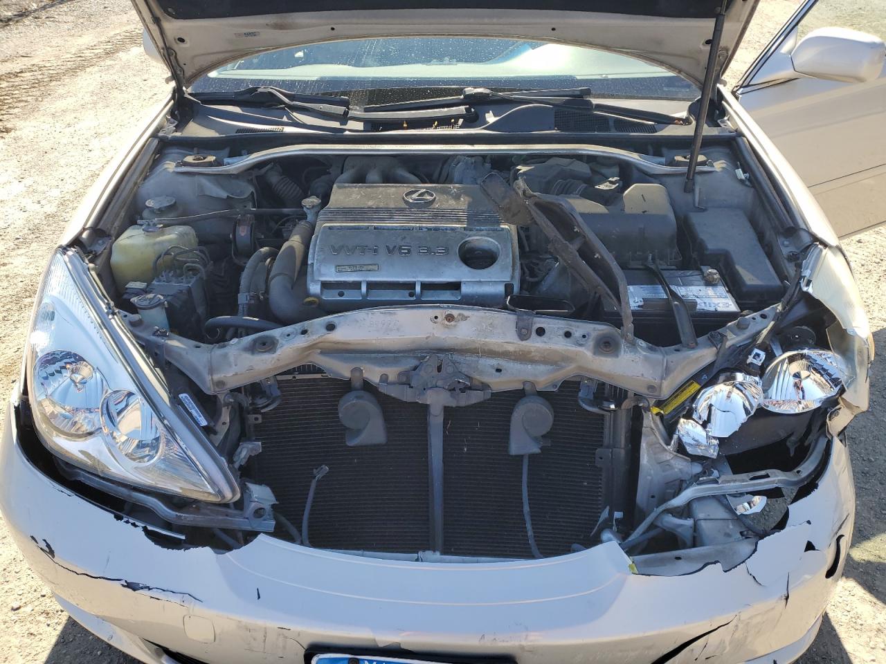2004 Lexus ES VIN JTHBA30G445023230 Copart auction photo, front end damage thumbnail 11