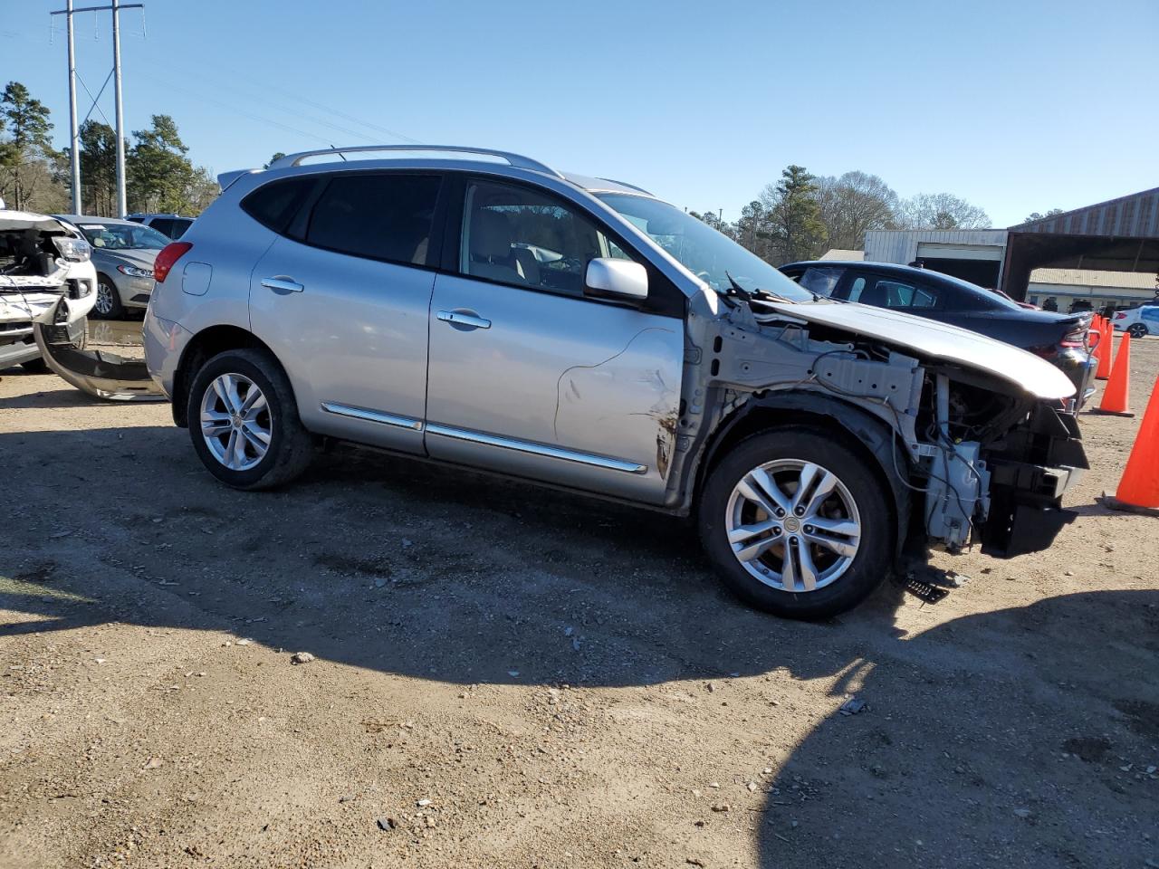 2013 Nissan Rogue VIN JN8AS5MT7DW025727 Copart auction photo, side / front end damage thumbnail 4