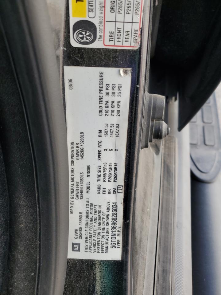2006 Hummer H3 VIN 5GTDN136968285034 Copart auction photo, mechanical / normal wear damage thumbnail 13