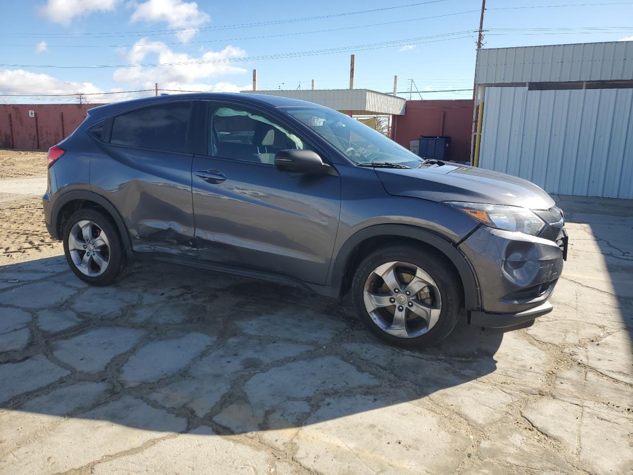 2017 Honda HR-V VIN 3CZRU5H54HG703997 Copart auction photo, side / front end damage thumbnail 4