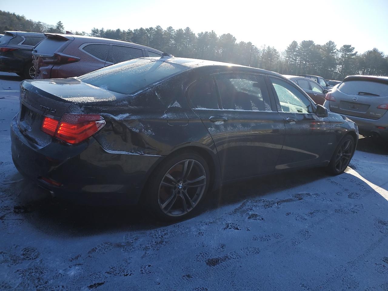 2012 BMW 7er VIN WBAKC8C51CC435406 Copart auction photo, rear end / side damage thumbnail 3