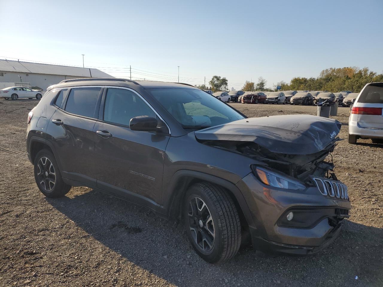2022 Jeep Compass VIN 3C4NJCBB1NT119267 Copart auction photo, front end / side damage thumbnail 4
