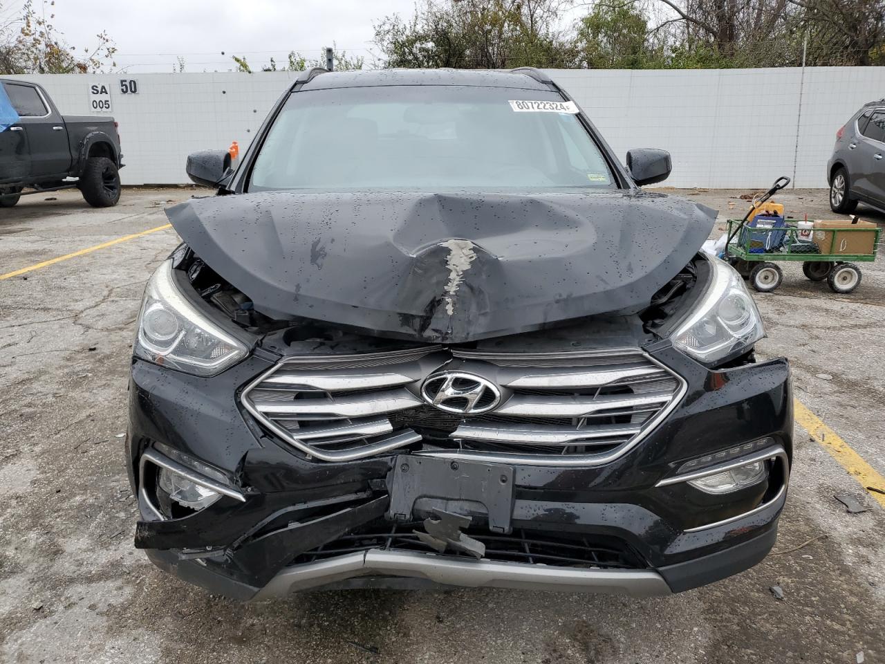 2017 Hyundai Santa Fe VIN 5XYZU3LB6HG400001 Copart auction photo, front end damage thumbnail 5